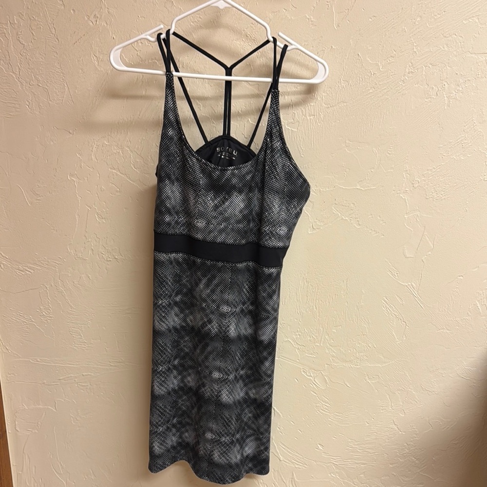 Soybu Black and Gray Patterned Dress